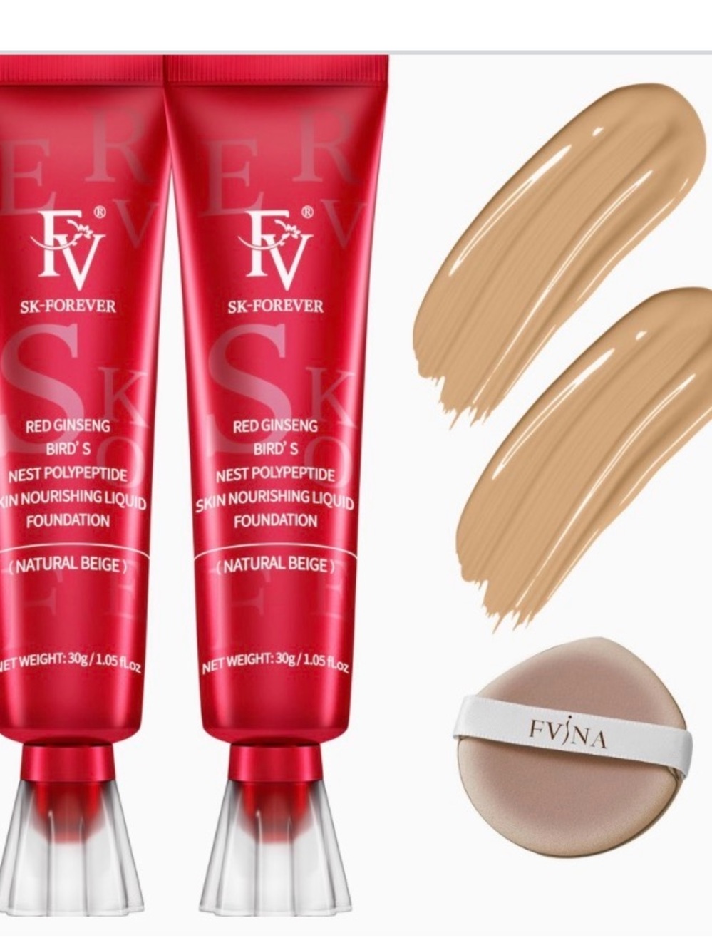 FV Makeup Natural Beige Liquid Foundation waterproof oil control medium coverage